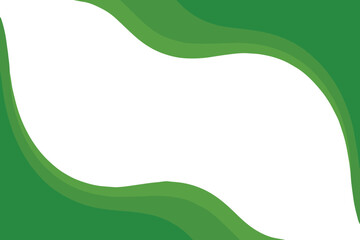 green background layered wave vector template for banner and flyer