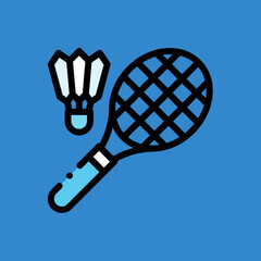 Naklejka premium Badminton new icon illustration