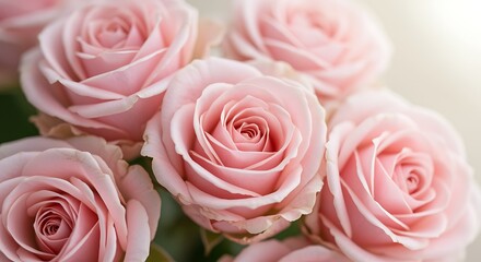 Elegant pink roses with delicate petals for romantic occasions
