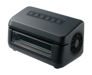 Durable semi-automatic vacuum sealer with cooling fan for continuous food packaging.