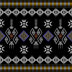 Hand drawn abstract Ethnic geometric pattern, background, navy blue beutiful textile, silk, great for textiles, banners, wallpapers