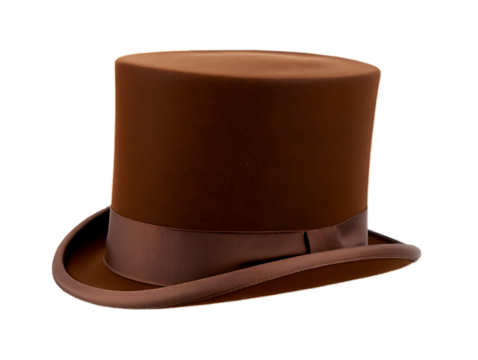  vintage formal headwear for Victorian era costume and steampunk fashion design on transparent background