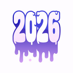 Stylish 2026 graffiti art isolated on a modern and creative design for new year celebrations and urban aesthetics