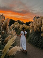 romantic couple at sunset