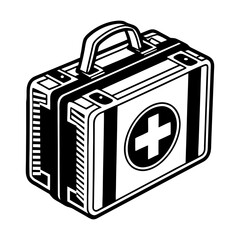 Abstract medical healthcare technology design with geometric elements