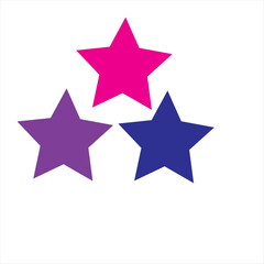 Obraz premium Colorful star constellation logo on white