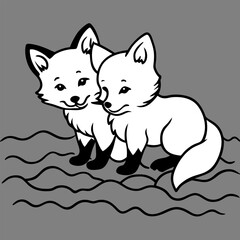 Cute fox cartoon
