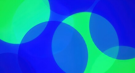 Abstract blue and green bokeh lights create a dreamy and vibrant visual experience