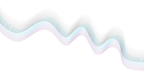 Abstract wave element for design. Digital frequency track equalizer. Stylized line art background. Vector illustration. Wave with lines created using blend tool.	