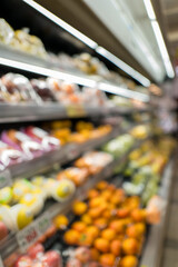 スーパーマーケットの抽象ぼけ背景テクスチャ