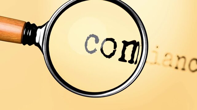 Compliance under close examination. Focusing on Compliance, analyzing it, taking a closer look. Concentrating on Compliance, reviewing it, searching for answers