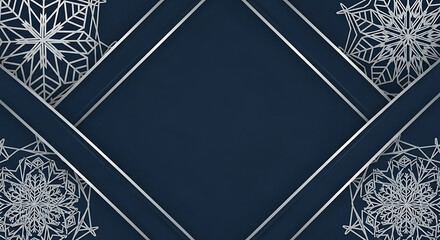 Modern Corporate Christmas Card with Abstract Snowflakes generated ai