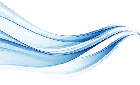 Abstract Background, Transparent Waved Lines. Soft Blue Smoke Wave BG. Colorful Gradient Flowing Wavy Lines. Vector illustration.