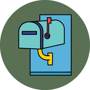 Mailbox with Raised Flag &ndash; Incoming Message Symbol