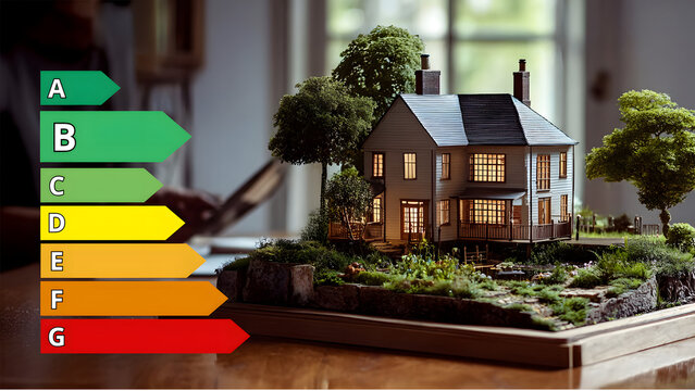Diagnostic de dépenses énergétiques (DPE) d'une maison classée B - Powered by Adobe