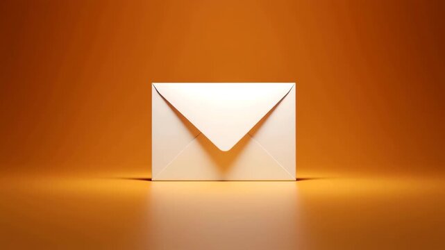 封筒のフラップを少し開けて白いカードをのぞかせた温色スタジオ写真