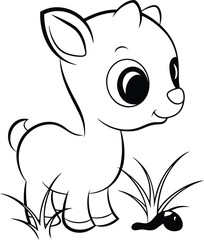 Cute cartoon baby animal drawing