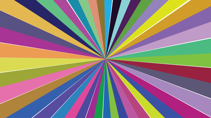 Colorful Radiating Stripes Abstract Background Geometric Design for Presentation or Graphic Projects