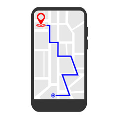 Smartphone App Showing Navigation Path