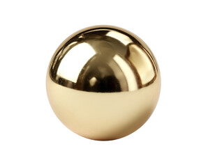 Shiny Golden Sphere isolated on a transparent background