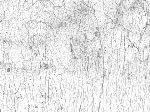 Distressed Plastisol Ink, Grunge Cracked Texture Overlay. For Retro T-shirt designs. Rough Dirty Worn Effect. Vintage Isolated Pattern.