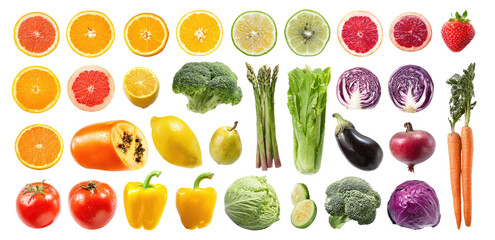 Colorful array of fresh fruits and vegetables (3)