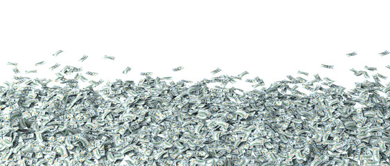 dollar bills 3d isolated background