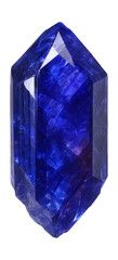 Deep violet tanzanite crystal exhibiting trichroic color shift.