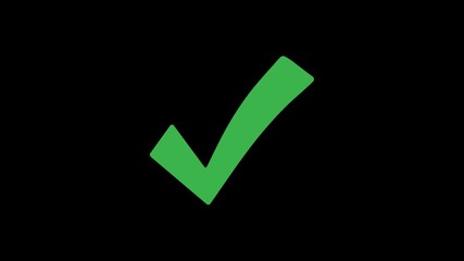 4K check mark animation with alpha channel for easy integration.
