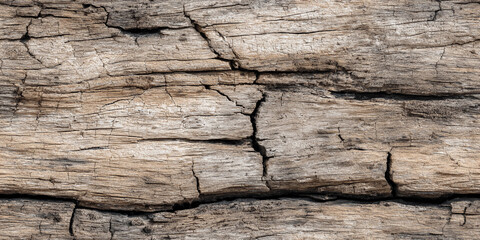 Textured wooden surface with cracks creating seamless pattern