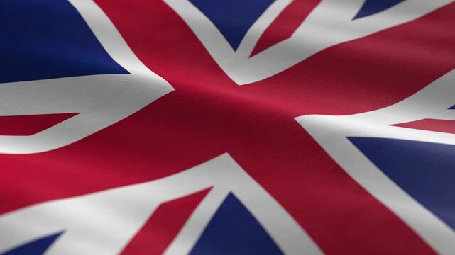 United Kingdom waving flag loop