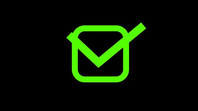 "Yes" symbol and correct answer icon with a dynamic animation.
