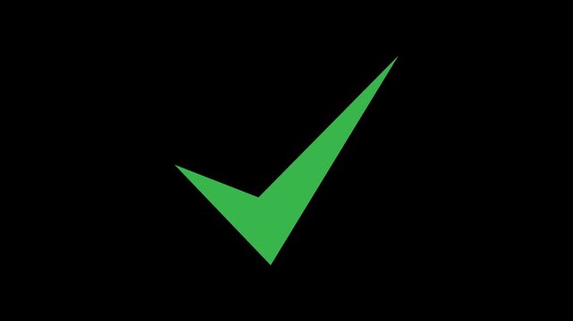 Approved stamp style check mark animation with clean line motion.
