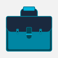 Minimalist Teal Briefcase 3D Render Icon