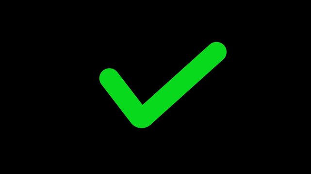 "Yes" and correct answer symbol, animated tick mark icon graphic.
