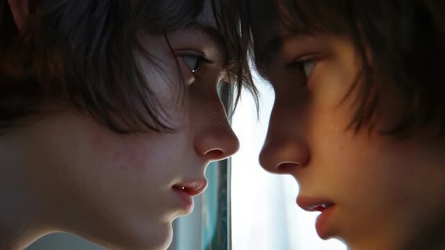 A close-up of two people gazing into each other's eyes, perfect for romantic moments