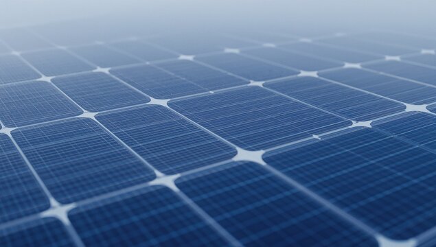 Close-up of a solar panel for green energy