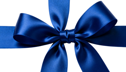 Close Up Of A Vibrant Blue Satin Ribbon Bow On Black Background silk