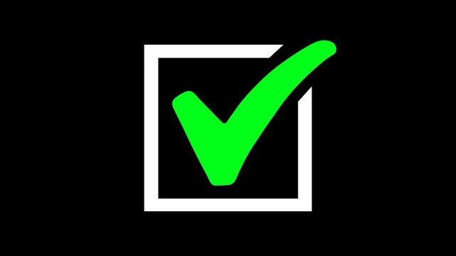 Confirmation and validation icon with a dynamic approved tick animation.
