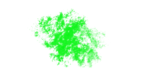 Vibrant Green Texture Cloud Abstract Organic Design Element Glowing Neon Modern Art on transparent background