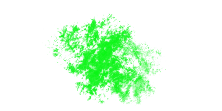 Vibrant Green Texture Cloud Abstract Organic Design Element Glowing Neon Modern Art on transparent background