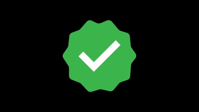 Animated right answer icon for educational content, tests, and quizzes.
