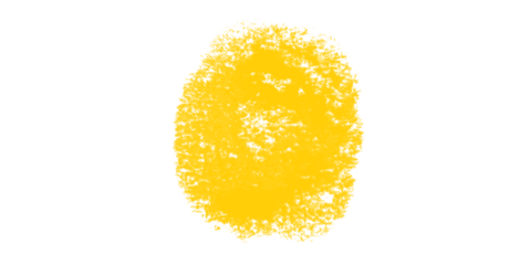 Vibrant Yellow Abstract Brush Stroke Texture Art on Black Sunny Grunge Ink Blot Creative on transparent background