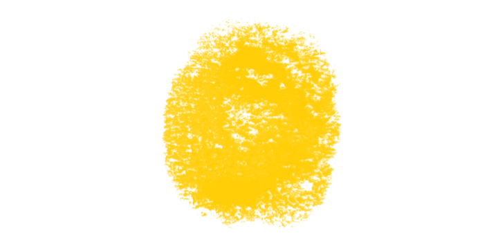 Vibrant Yellow Abstract Brush Stroke Texture Art on Black Sunny Grunge Ink Blot Creative on transparent background