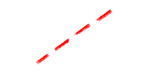 Red Diagonal Brush Strokes Isolated Artistic Expression Graphic Element Painted Texture Design on transparent background