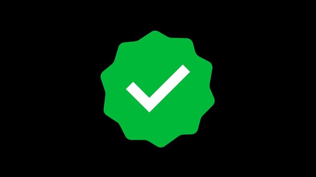 An elegant check mark symbol animation signifying a positive result.
