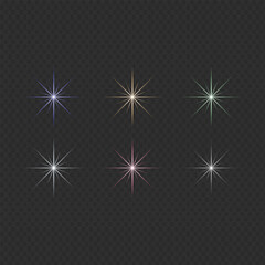Colorful Starburst Lens Flare Effects Collection