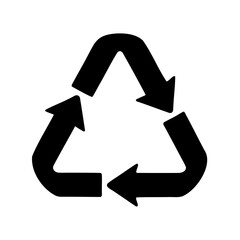 Black universal recycling symbol representing eco-friendly Vector, illustration