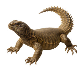 Naklejka premium Spiny-tailed lizard with a sturdy body and small, even scales.