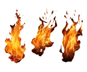 Dynamic fiery flames burning with intense heat, perfect for adding vibrant energy to your designs, create stunning visual effects with these powerful, captivating, and bold fire elements